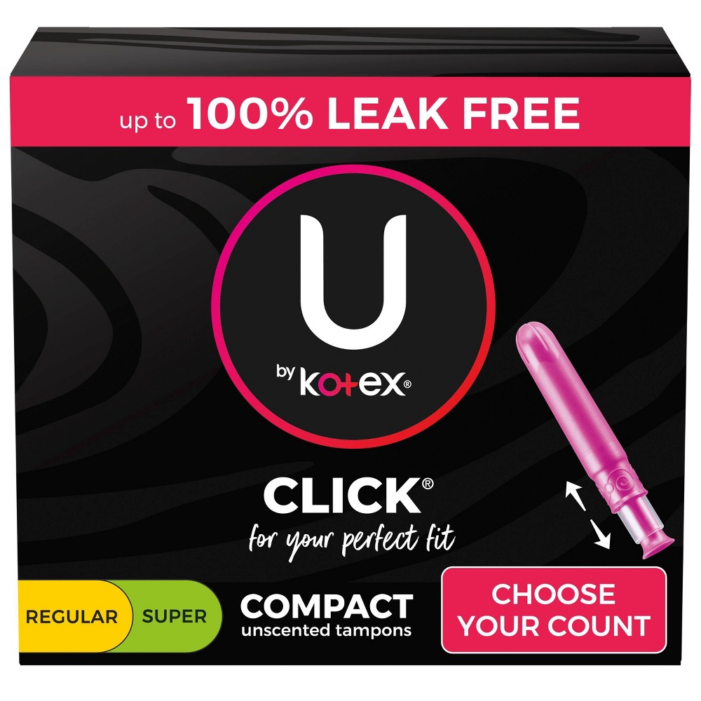 UPC 036000426632 product image for U by Kotex Click Compact Tampons - Multipack - Regular/Super - Unscented - 30ct | upcitemdb.com