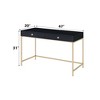 Anybear Black High Gloss and Gold Finish Writing Desk - 3 of 3