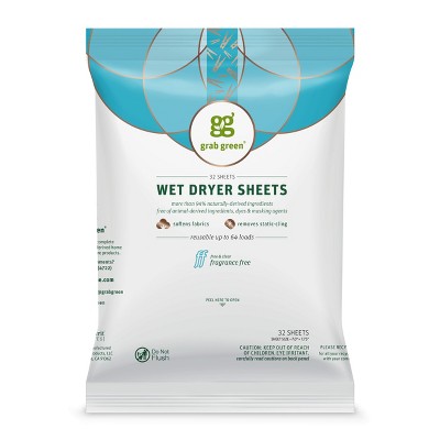Grab Green Wet Dryer Sheets