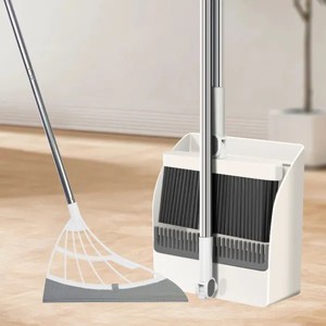 Racxily 3-Piece Broom Set, Suitable for Cleaning Carpets and Floors, Applicable to Offices, Kitchens and Homes, with Deep Cleaning Squeegee - 1 of 4