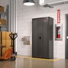 Suncast Commercial 4 Shelf Mega Tall Storage Cabinet, Lockable Garage Utility Shelving Unit, Heavy Duty Plastic Resin Organizer, Gray - 2 of 4