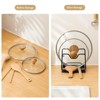Pot Lid Holder and Spoon Rest with Drip Tray for Pot Lids, Countertop Storage, Cutting Board Rack for Spatula Spoon Pot Cover Chopping Board - 3 of 4