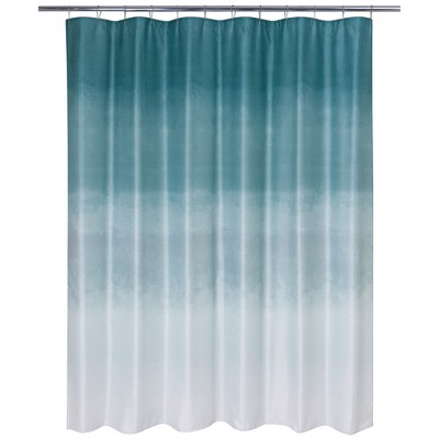 teal blue shower curtain