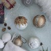 NAYSAYE Party Decoration and Accessories Glass Christmas Ball Ornament Set for Holiday Celebration, Gold, 3"*3"*0.07" - 4 of 4