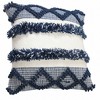 HomeRoots 20" Navy Blue And White Fabric Coastal Throw Pillow - 4 of 4