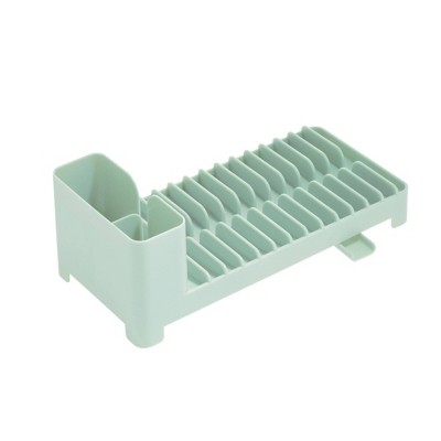iDESIGN Clarity Compact Dish Drainer with Swivel Spout - Pistachio