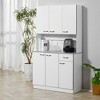 NicBex 71" Modern Buffet Cabinet with Storage Freestanding Kitchen Sideboard Hutch Cabinet with Adjustable Shelves for Dining Room - 3 of 4