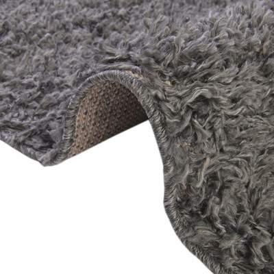 Gray Rectangular Shag Indoor Area Rug