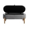CAVINAS Modern Lift-Open Top Ottoman Bench with Cushioned Seat,Upholstered Storage Bench for Living Room - 3 of 4