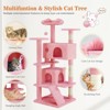 Aukfa 54-Inch Cat Tree Tower with Scratching Posts, Double Condos & Dangling Toys - Beige Pet Playhouse for Kittens and Cats, Multicolor - 2 of 4