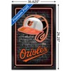 Trends International MLB Baltimore Orioles - Neon Helmet 23 Framed Wall Poster Prints - 3 of 4