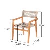 Christopher Knight Home Hamon Outdoor Rope Woven Acacia Wood Dining Chair (Set of 2) - 3 of 4