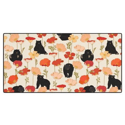 Iveta Abolina California Poppies and Bears Desk Mat - Deny Designs