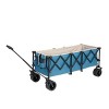 Extended Folding Wagon Carts With 220Lbs Weight Capacity, Heavy Duty Folding Utility Garden Cart With Big All-Terrain Beach Wheels-Cuddlewood - 3 of 4