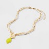 Lemon Drop and Pearl Mix Necklace - A New Day™ Multi-Colored - 3 of 4