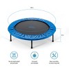 55" Mini Kids Trampoline + Round Quarter Fold Fitness Rebounder with Carry-on Bag & Blue Safety Pad - Family Set for Children & Adults - 4 of 4