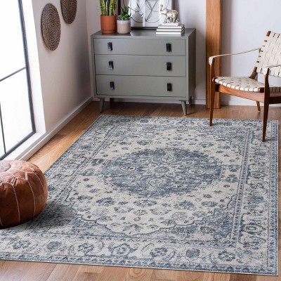 Hauteloom Blue Hiti Washable area rug