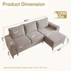 XIZZI Upholstered Sectional Sofa with Comfy Chaise Large Deep Seat, Minimalist Modular Couches Sleeper for Living Room Bedroom Apartment Lounge - 2 of 4