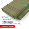 Ultra Soft Solid Pillowcases Set of 2 - Breathable & Comfortable Pillow Covers - CGK Linens - 2 of 4