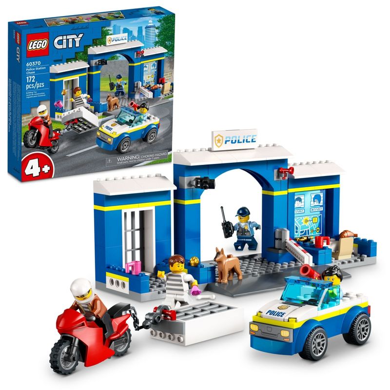 LEGO City Police Station Chase Set with Police Car Toy 60370, 1 of 8