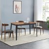 Tangkula Dining Table Wooden Kitchen Table w/Rubber Wood Legs Modern Rectangular Dinner Table for Dining Room Walnut & Black - 2 of 4