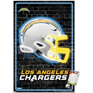 Trends International NFL Los Angeles Chargers - Neon Helmet 23 Unframed Wall Poster Prints - 1 of 4