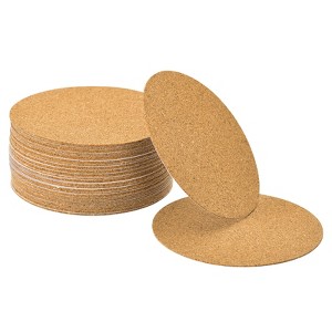 Unique Bargains DIY Crafts Round Non-slip Self-Adhesive Wood Material Sheets - 1 of 4
