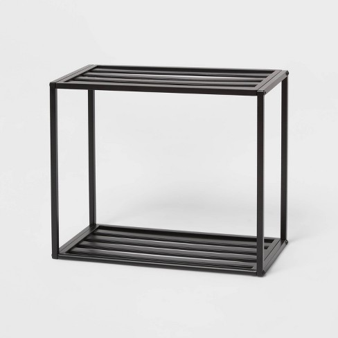 Black metal deals wall shelf