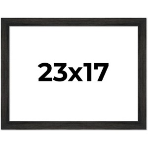 PosterPalooza | 23x17 Wide Barnwood Picture Frame, UV Acrylic, 6 Finishes - Grey, Brown, White, and Black - 1 of 4