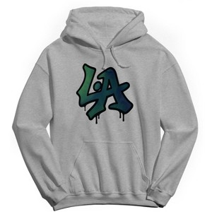 Rerun Island Men's La Graffiti Long Sleeve Graphic Cotton Sweatshirt Hoodie - 1 of 4