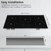 9600W Electric Induction Cooktop 36" Built-In Ceramic Glass Stovetop 5 Burners - 2 of 4
