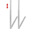 vidaXL 2 x Adjustable Brushed Nickel Telescopic Table Legs 710mm-1100mm - 2 of 4