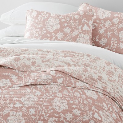 Becky Cameron Super Soft Quilt Set – Lightweight All Season Coverlet in Textured Floral Design by Becky Cameron, Textured Floral Rose, Twin/Twin Extra Long — фото 5