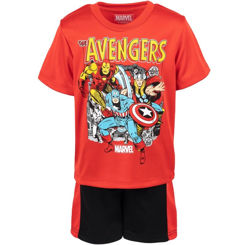 Marvel Avengers Spider-Man T-Shirts and Mesh Shorts Little Kid to Big Kid, 2 of 8