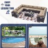 ALAULM 14 Pieces Patio Furniture Set, Rattan Wicker Outdoor Conversation Sets, Outdoor Furniture Sofa Set - 2 of 4