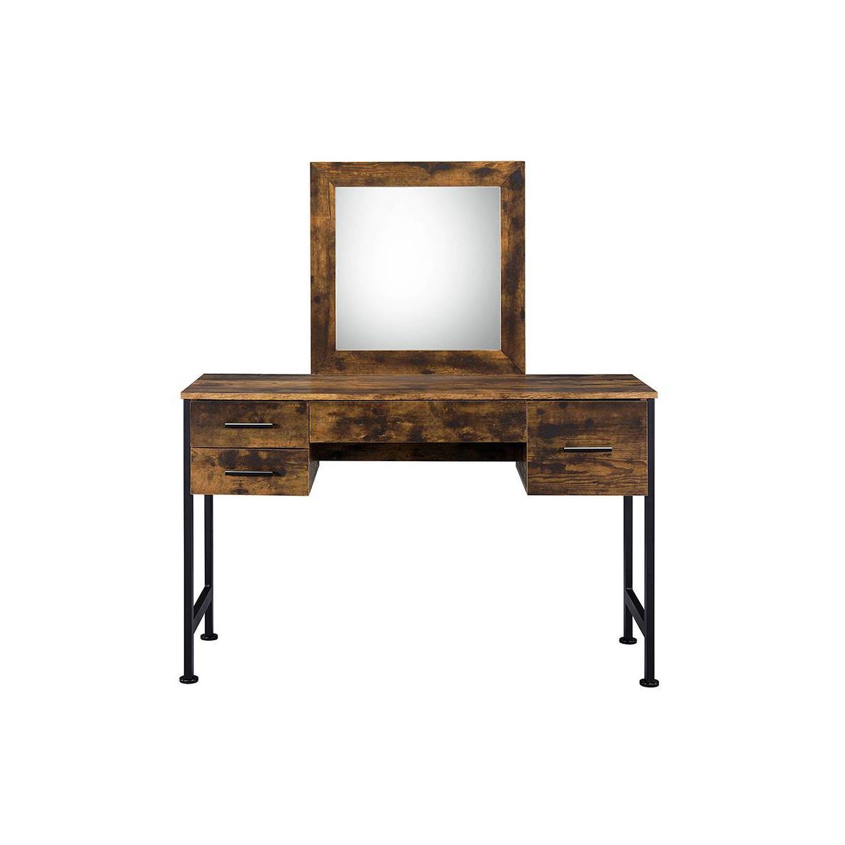 Acme Furniture Juvanth Vanity Table Rustic Oak/Black Finish - thumbnail 5