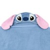 Lambs & Ivy Disney Stitch Luxury Blue Cotton Terry Hooded Baby Bath Towel - 3 of 4