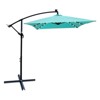 Outdoor Patio Umbrella, Waterproof 6 Ribs Umbrella with Crank and Cross Base for Garden Deck Backyard Pool Shade Outside Deck Swimming Pool - 3 of 4