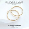 Plain Large Hoop Earrings for Women Gold Stainless Steel Ginger Lyne Collection - 2 of 4