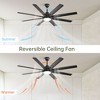 SKRAN 66"Smart Ceiling Fan with Lights and Remote, Modern Fan with APP Control, 6 Speeds 7000 CFM, Quiet for Living Room Bedroom - 4 of 4