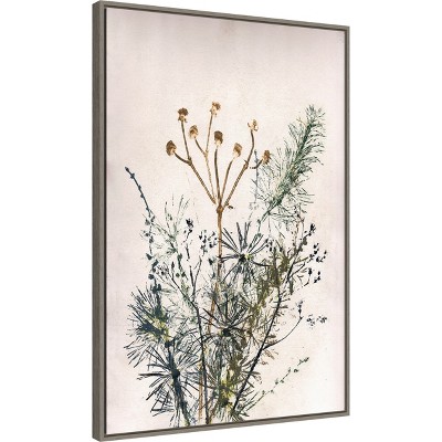 Botanic-Inspired Floral Canvas Print with Floating Frame, 23" x 33"