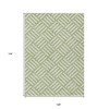 Artichoke Green And Ivory Geometric Washable Indoor Outdoor Area Rug - 3 of 4