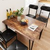 Dining Table for 2-Small Square Kitchen Dining Dinner Room Tables Set,Space Saving Wood Modern Dinette Accent Furniture - 2 of 4