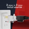 Itopfox 2 to 3 Prong Outlet Adapter, Polarized Grounded Plug Converter for Household & Workshops, ETL Listed, 4-Pack, White - 3 of 4