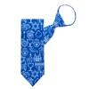 Jacob Alexander Men's Happy Hanukkah Jewish Symbols Pre-Tied Zipper Necktie - 2 of 4