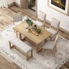 NicBex Dining Room Table Set for 6 Morden Dining Room Table with MDF Tabletop, 4 Chairs and 1 Padded Bench for Kitchen - 3 of 4