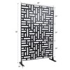 DSVIMOY Outdoor & Indoor Privacy Screen, Freestanding Decorative Privacy Screen for Deck Balcony Patio, Black, 48"*76"*16" - 3 of 4