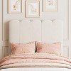 2 Sets Velvet Twin Bed Frame with Footboard Drawers for Ample Storage, Thick Wavy Upholstered Headboard, Sturdy Metal Frame Construction - 3 of 4
