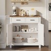 TIRAMISUBEST Modern Farmhouse Kitchen Storage Cabinet, Buffet Sideboard with 2 Drawers and 2 Doors, Coffee Bar for Living Room, Dining Room, Bathroom - 2 of 4