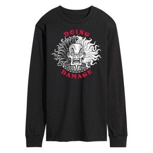 Men's - Disney Villains - Doing Damage Cruella Long Sleeve Graphic T-Shirt - 1 of 4